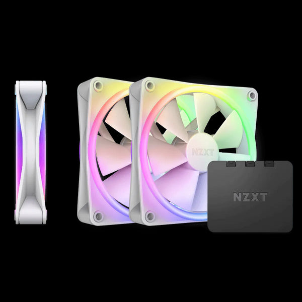 Nzxt F120 120mm RGB DUO & Controller White (1 Pack) (3 Fans In Total) - Anigma